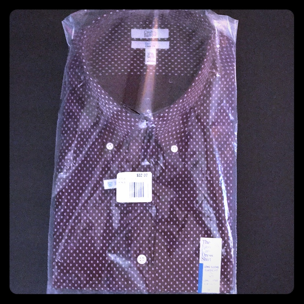Burgundy Men’s dress shirt 171/2 -34/35